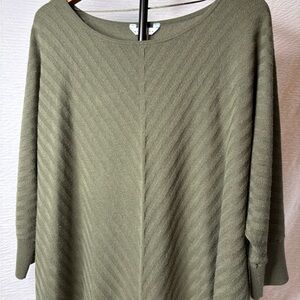 Olive Green Women's Crew Neck Sweater